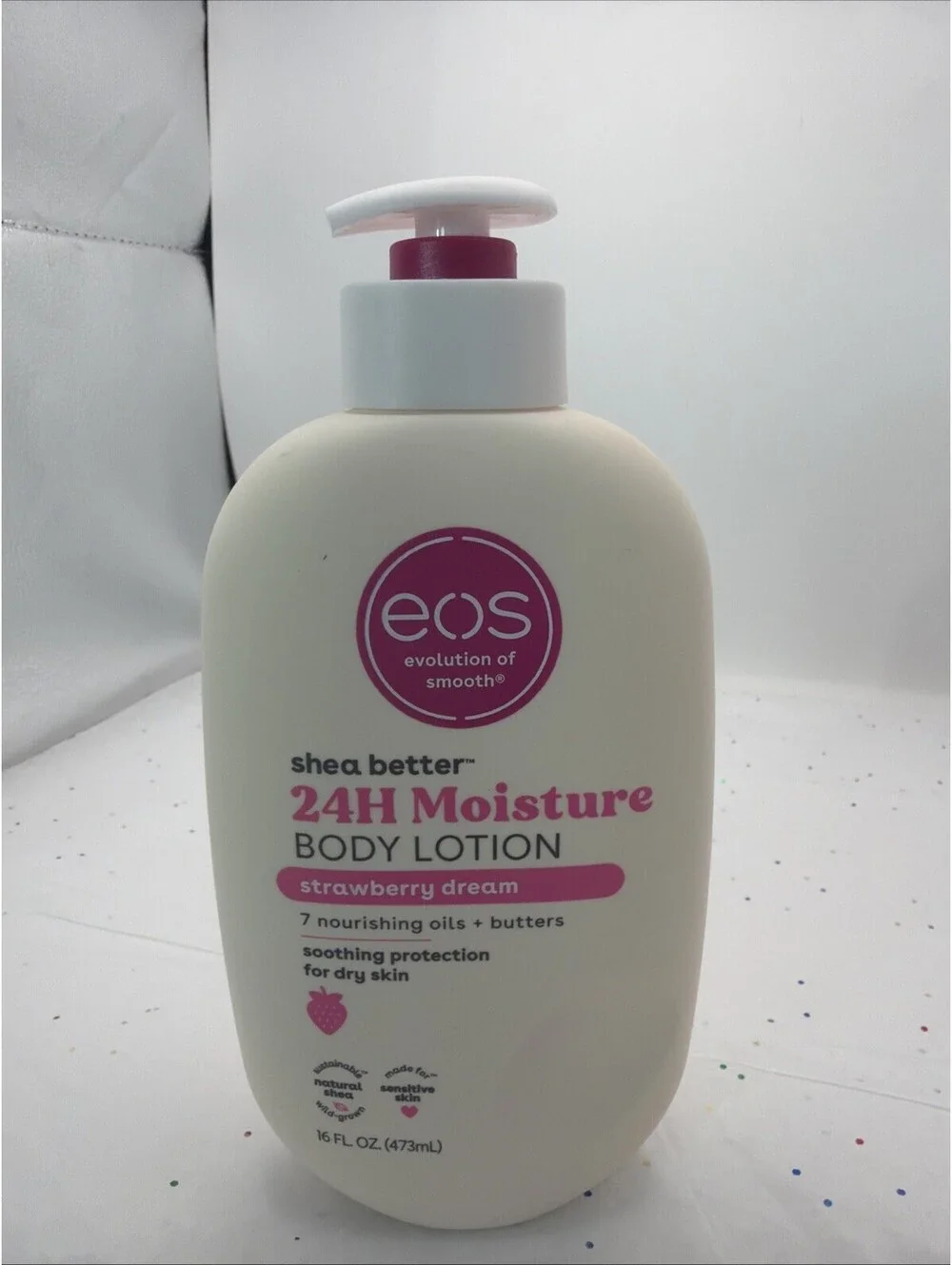 eos Shea Better Lotion Strawberry Dream 16 oz 24H Moisture Shea Butter NEW